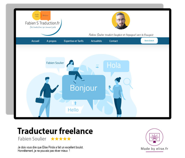 Site internet pour un traducteur freelance